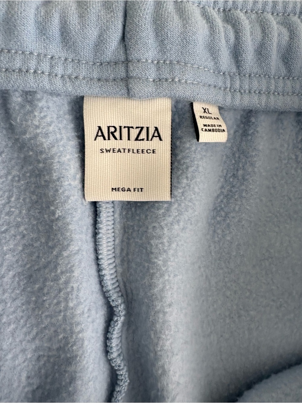 Aritzia Mega Sweatpant Cozy Sweatfleece XL Indigo Blue Oversized Joggers - Picture 12 of 16